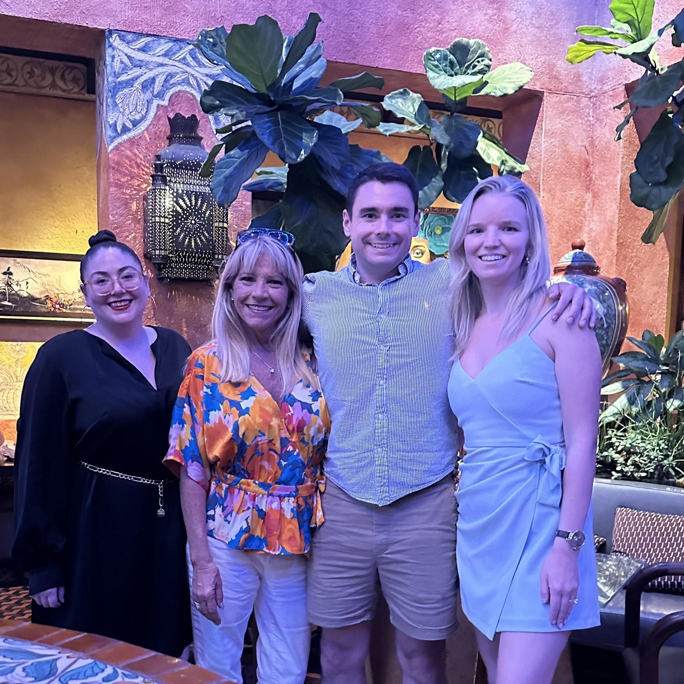 Jason’s mom and sister visiting Austin