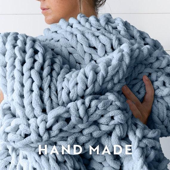 Chunky Knit Throw Blanket