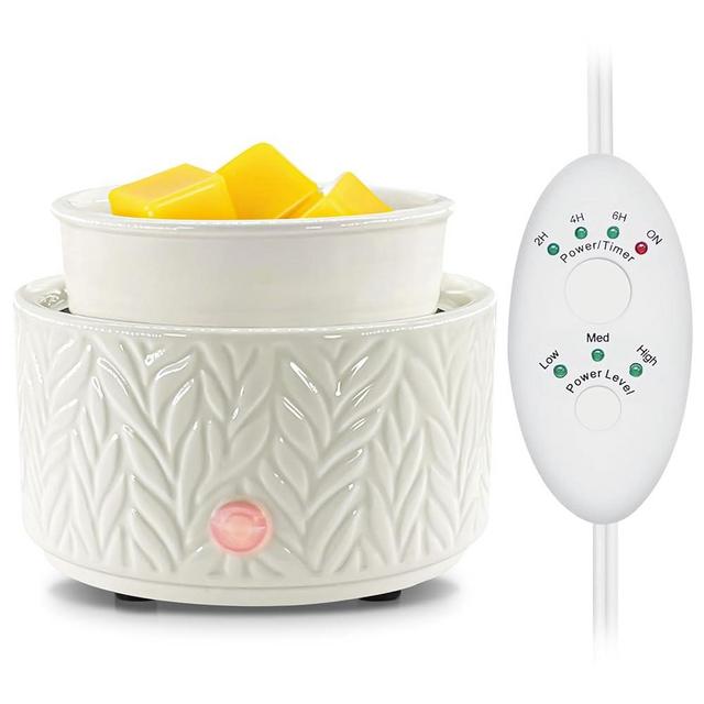 Wax Melt Warmer with Timer- 3-in-1 Wax Melter Burner, Fragrance Warmer for Scented Candles, Tarts, Essential Oils to Freshen Home Office, with Auto Shut Off and Temperature Adjustment, Gift & Décor