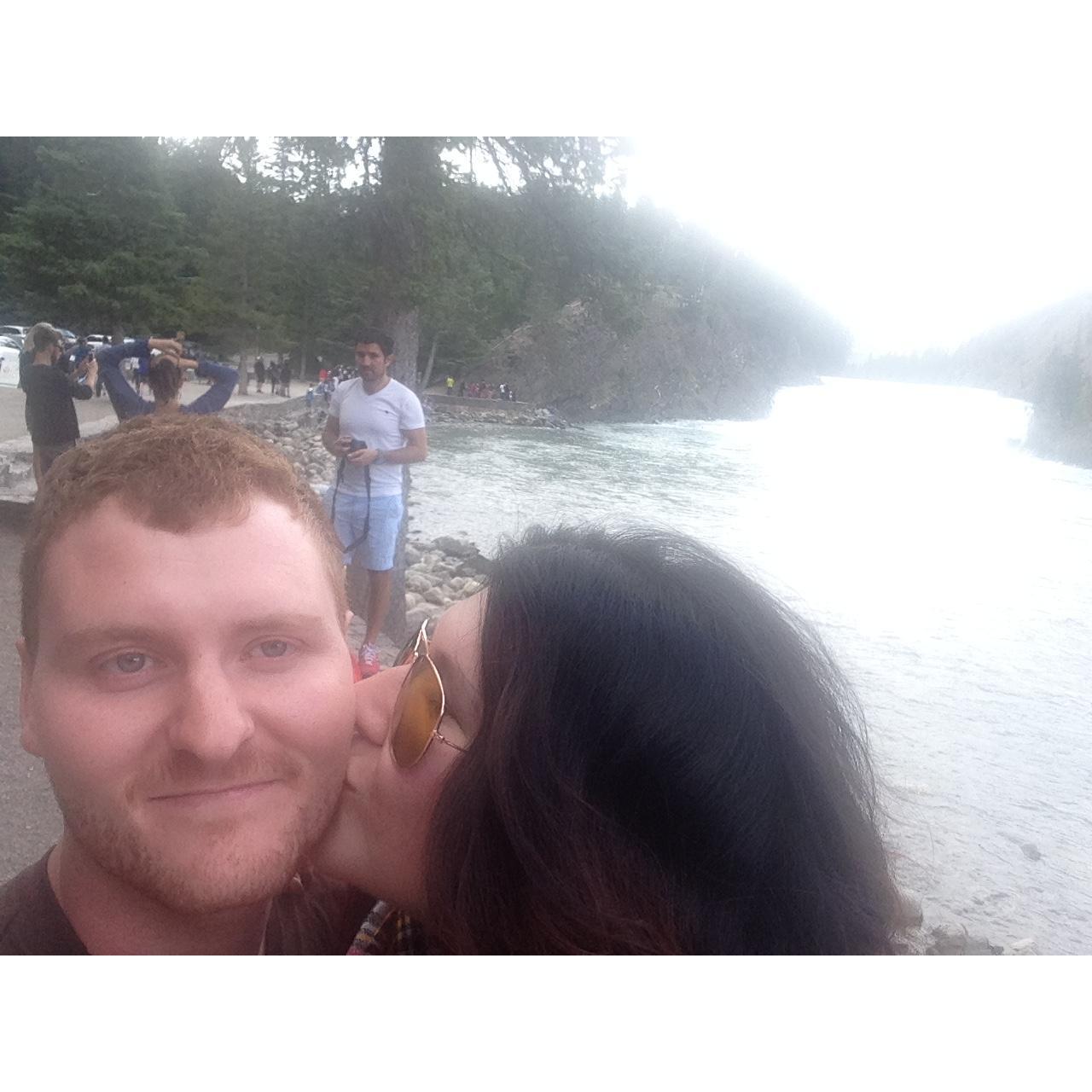 Kiss + Waterfall + Road Trip = <3