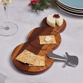 Snowman Cheeseboard with Top Hat Spreader