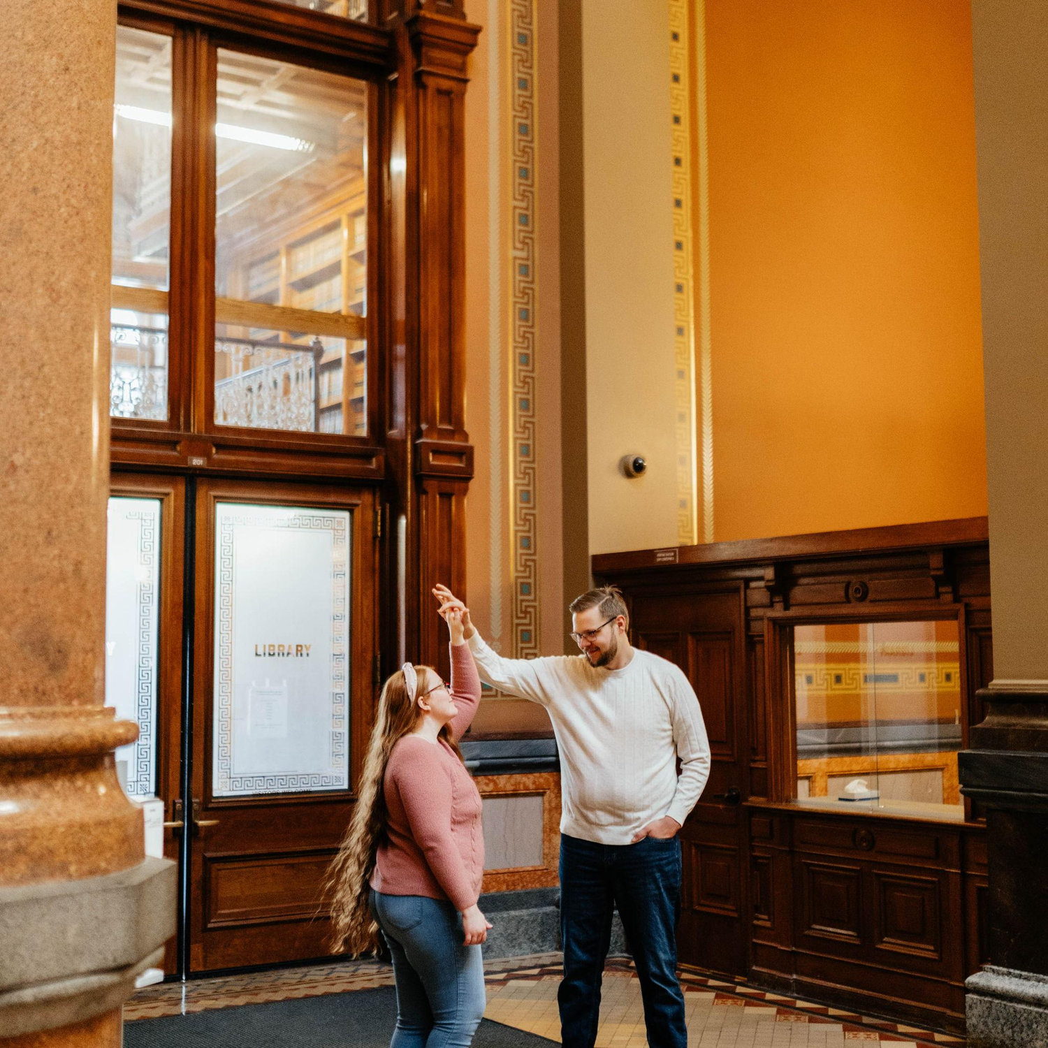 Our Engagement Photos at the Iowa State Capitol! -Courtesy of Peridot & Lace ❤️