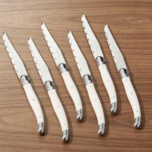 Jean Dubost Laguiole Steak Knives, Set of 6 | Crate & Barrel
