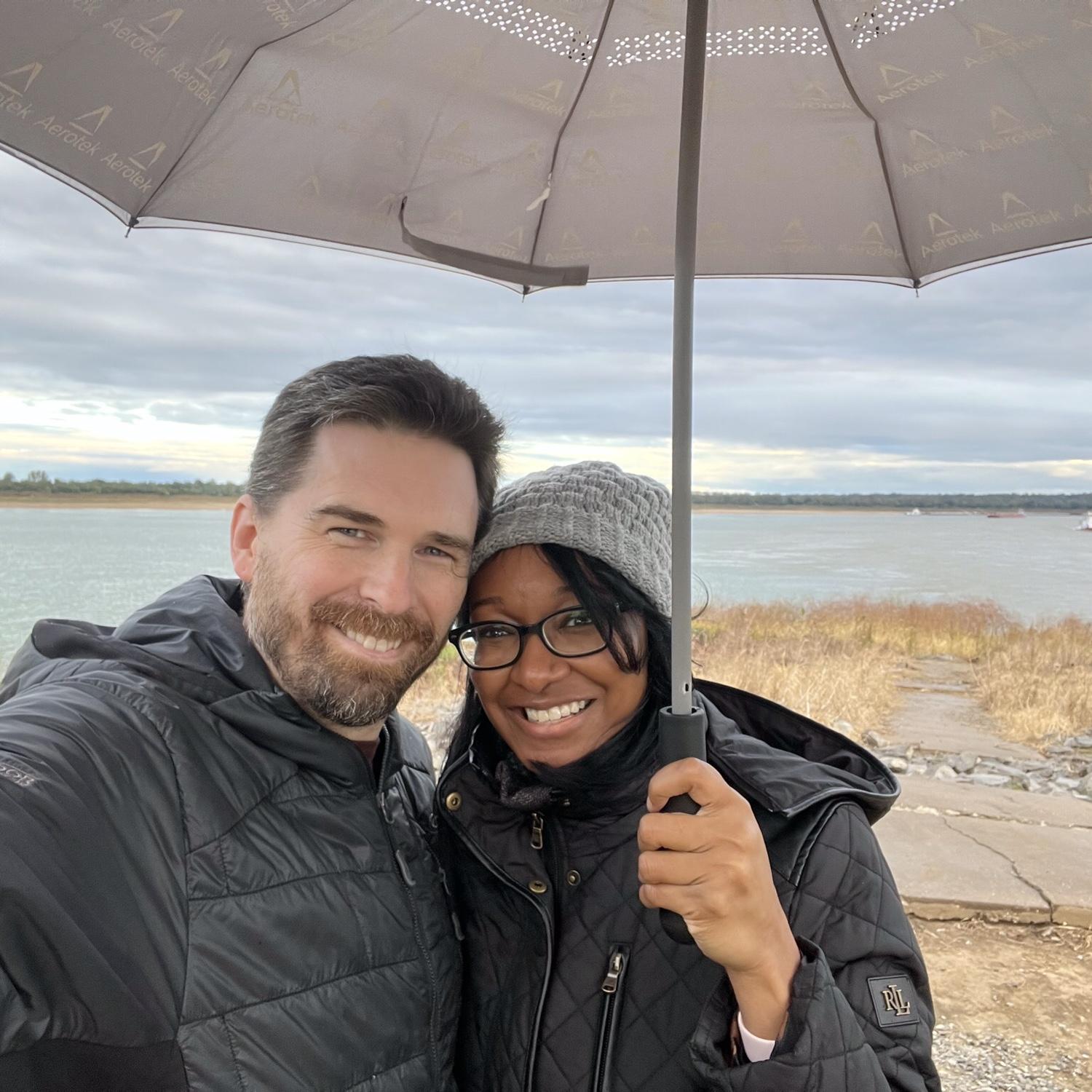 A rainy day at Fort Defiance State Park in Cairo, IL