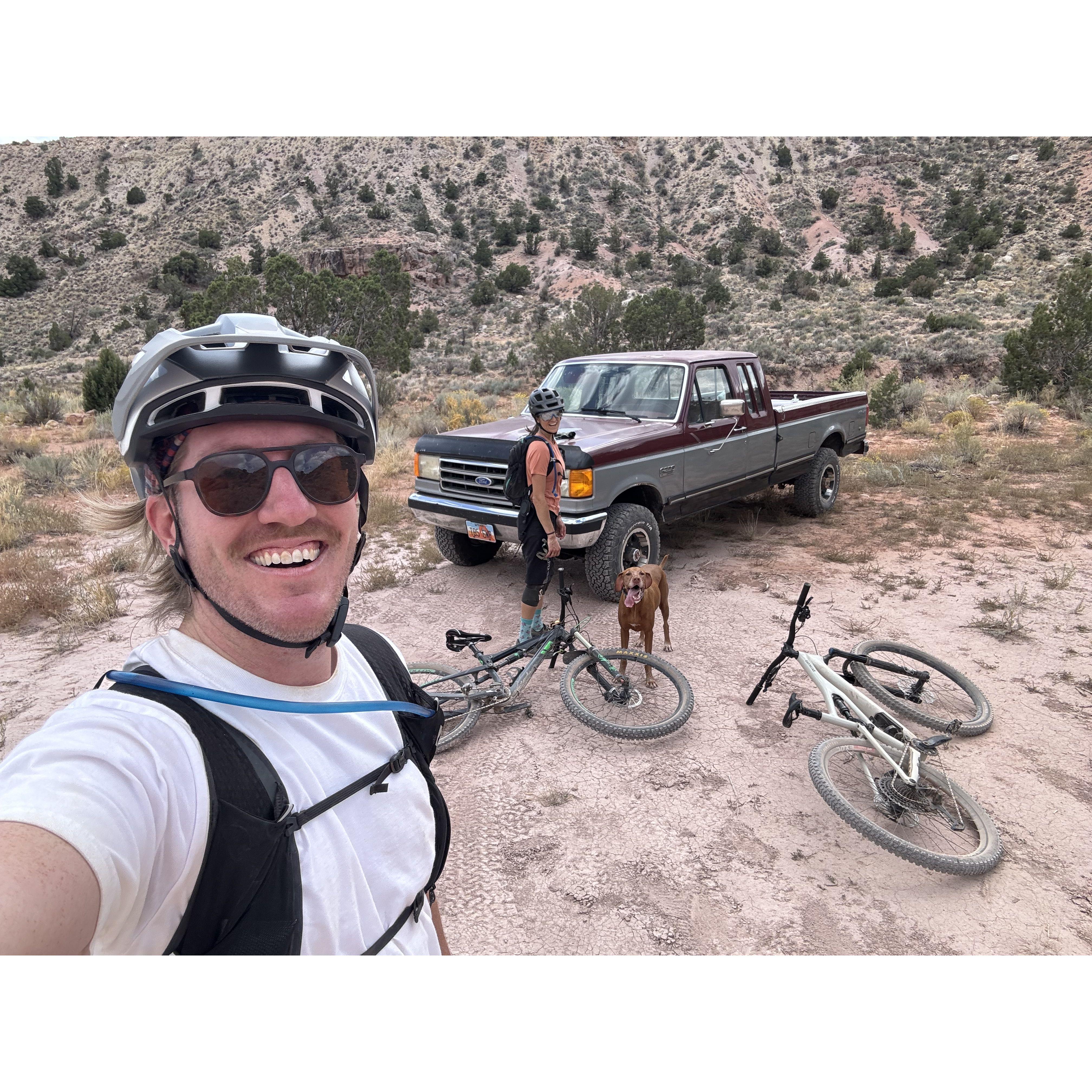 We made it back to Big Red after a long bike ride.