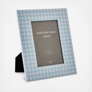 Gingham Lacquered Photo Frame