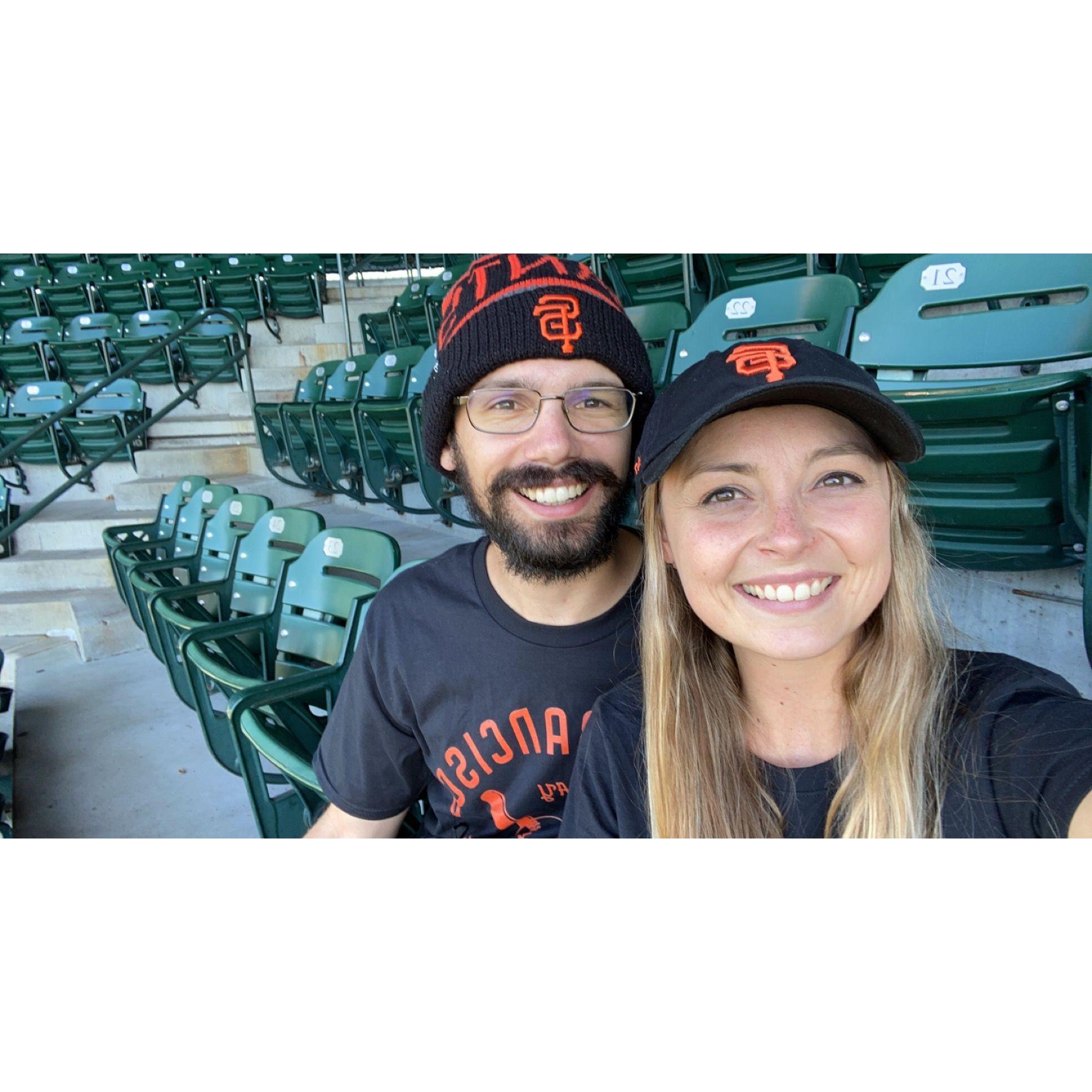 Our First Giants Game in Giants Stadium Together