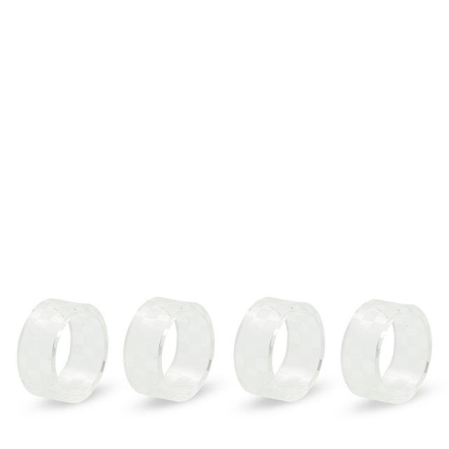 MacKenzie-Childs Clear Check Napkin Rings, Set of 4