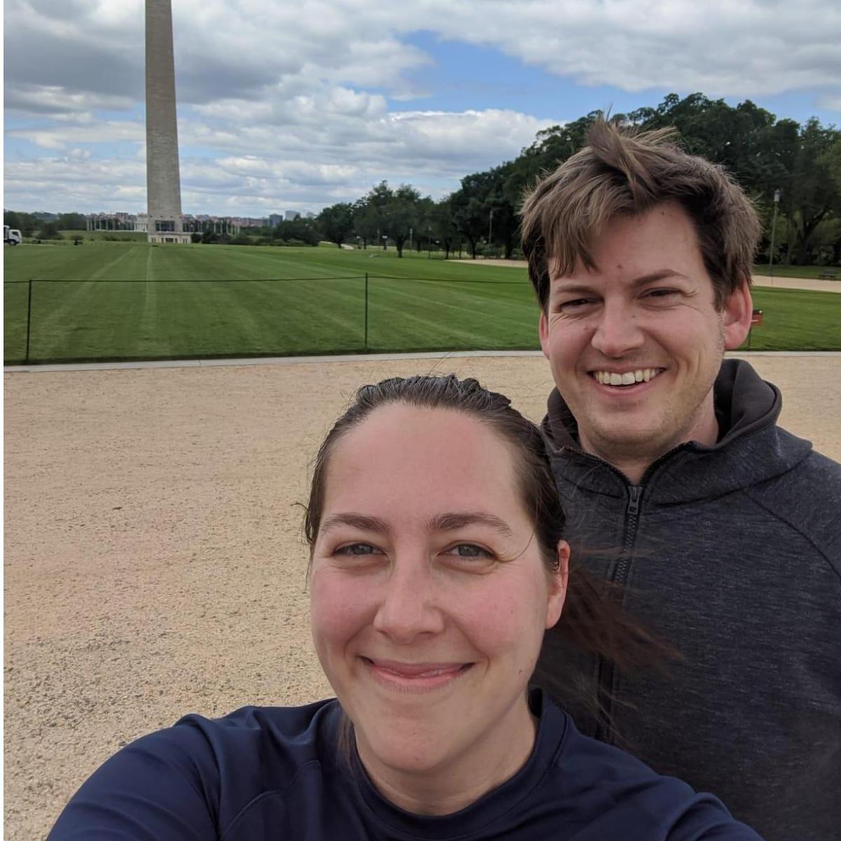 Running along the national mall in DC