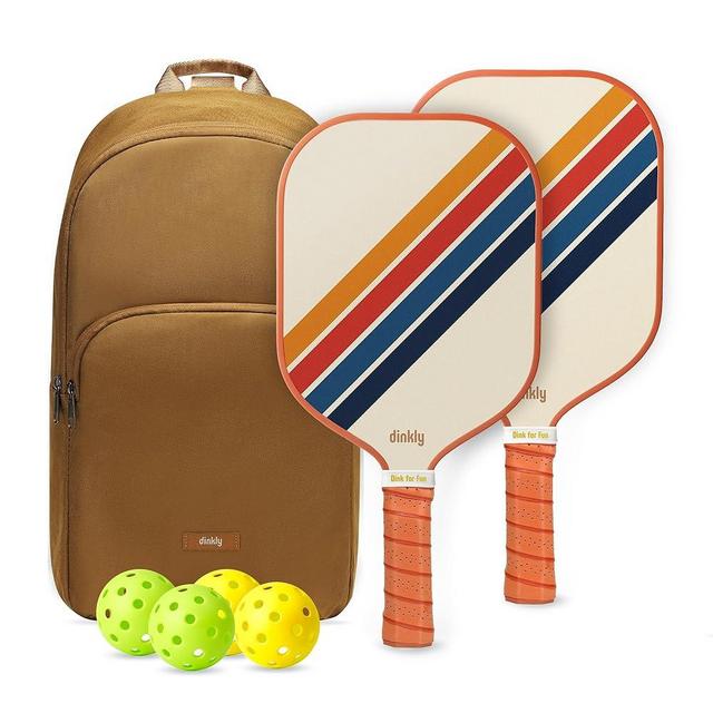 Dinkly Pickleball Paddles Set of 2/4- USAPA Approved Graphite/Fiberglass Pickleball Racket, 2 Pickleball Rackets, 4 Balls and 1 Portable Carry Bag, Aesthetic Pickle Ball Set for Men Women Beginners