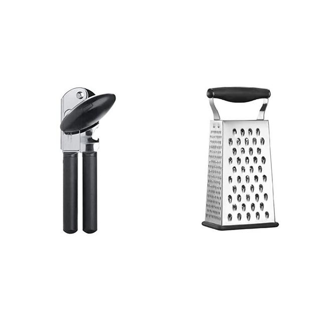 OXO Good Grips Soft-Handled Can Opener,Black,None & Cuisinart CTG-00-BG Boxed Grater, Black, One Size