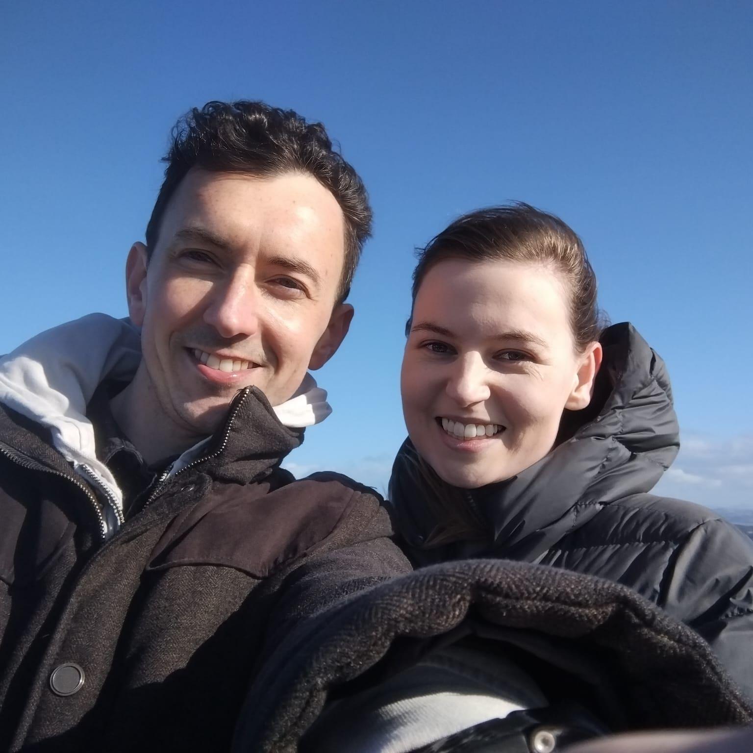 Shortly after our first kiss on the Great Orme.