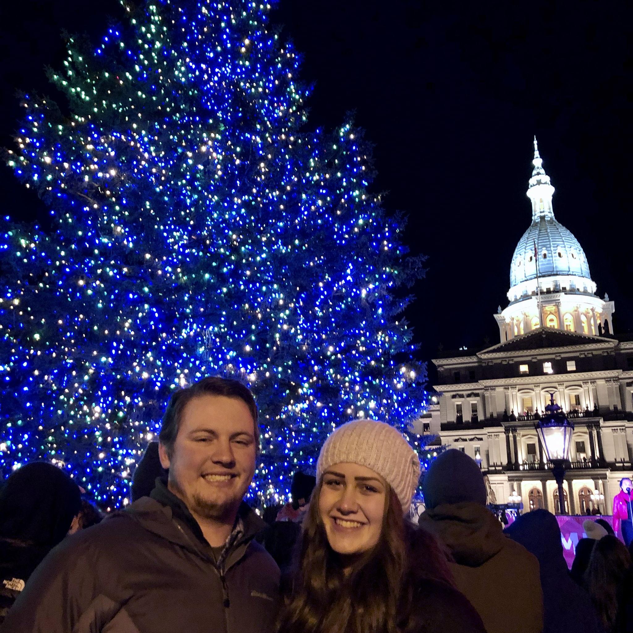 November 22, 2019. Lansing tree lighting ceremony.
