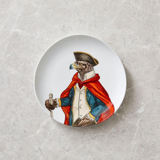 Dapper Animal Patriotic Salad Plate, Golden Eagle