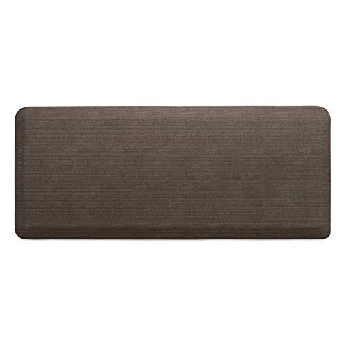 NewLife by GelPro Anti-Fatigue Designer Comfort Kitchen Floor Mat, 20x48”, Grasscloth Pecan Stain Resistant Surface with 3/4” Thick Ergo-foam Core for Health and Wellness