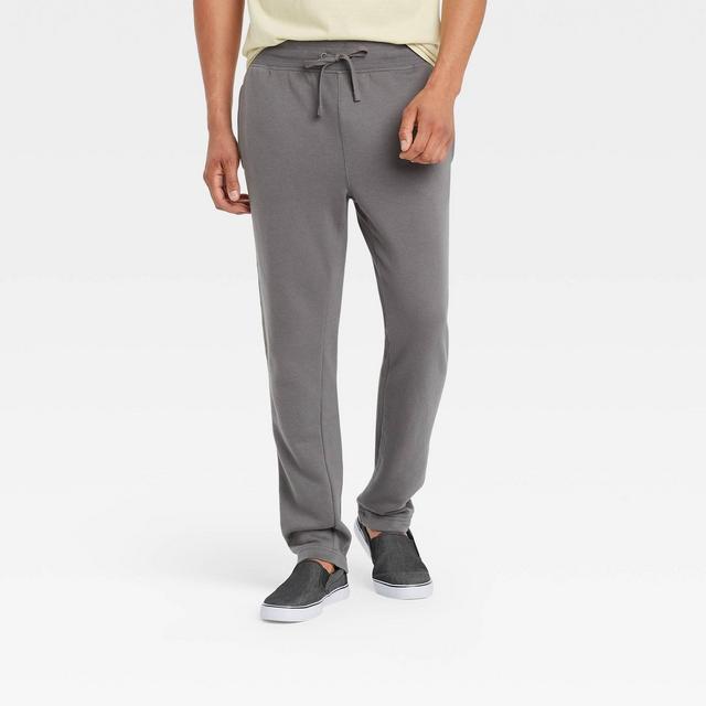 Men's Tapered Fleece Pants - Goodfellow & Co™ Thundering Gray L