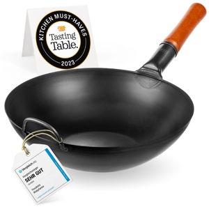 YOSUKATA – 13.5 Black Carbon Steel Wok
