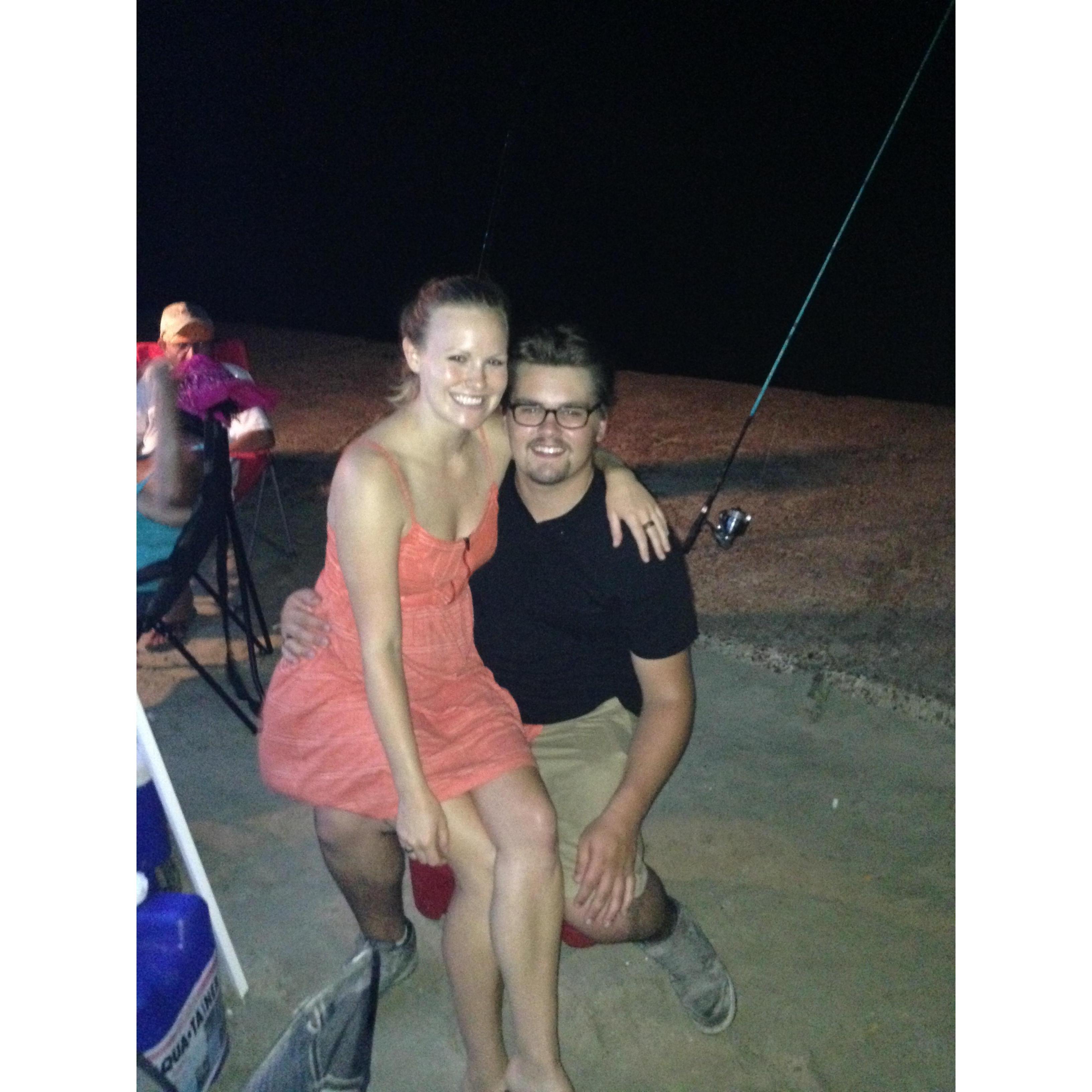 Night fishing in Port Aransas, Texas