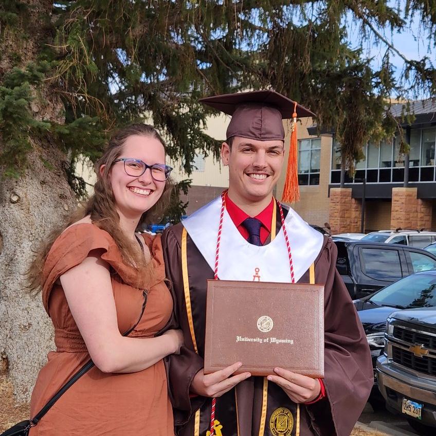 Nick's graduation from University of Wyoming in 2023. Shortly after this we moved into our first home together.