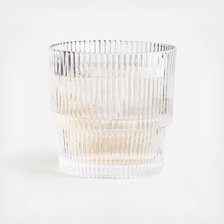 Atwell Ribbed Double Old Fashioned Glass, Set of 6