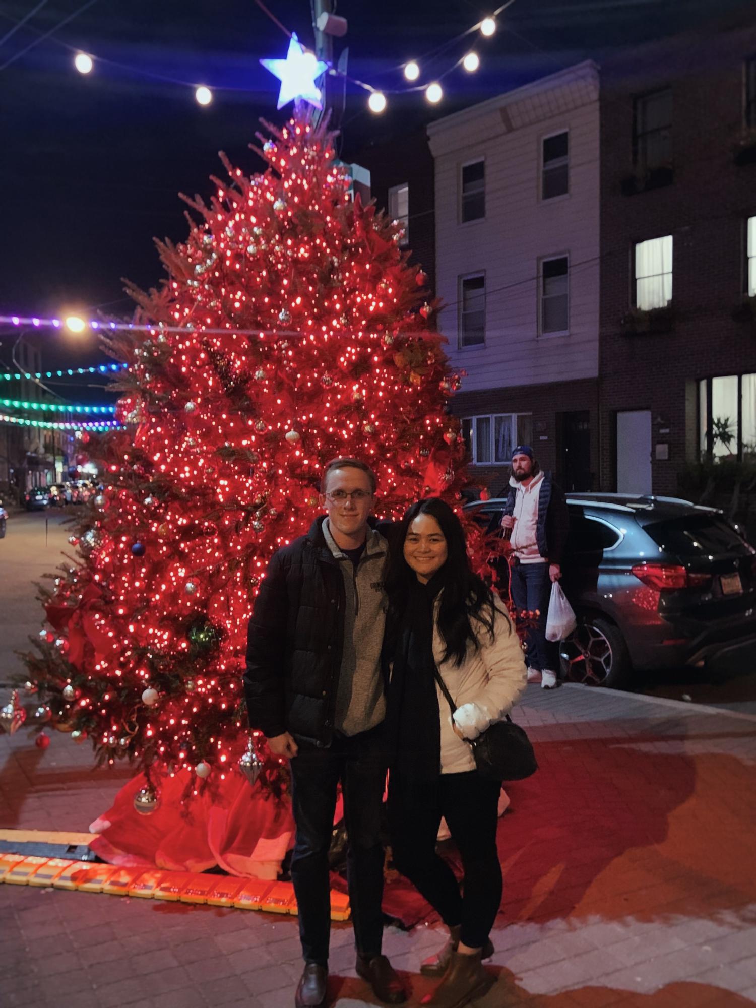 Our first photo, taken by a stranger in the Italian Market!