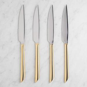 Gold Wave Steak Knives Set of 4