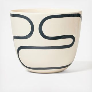 Large Outline Planter with Saucer