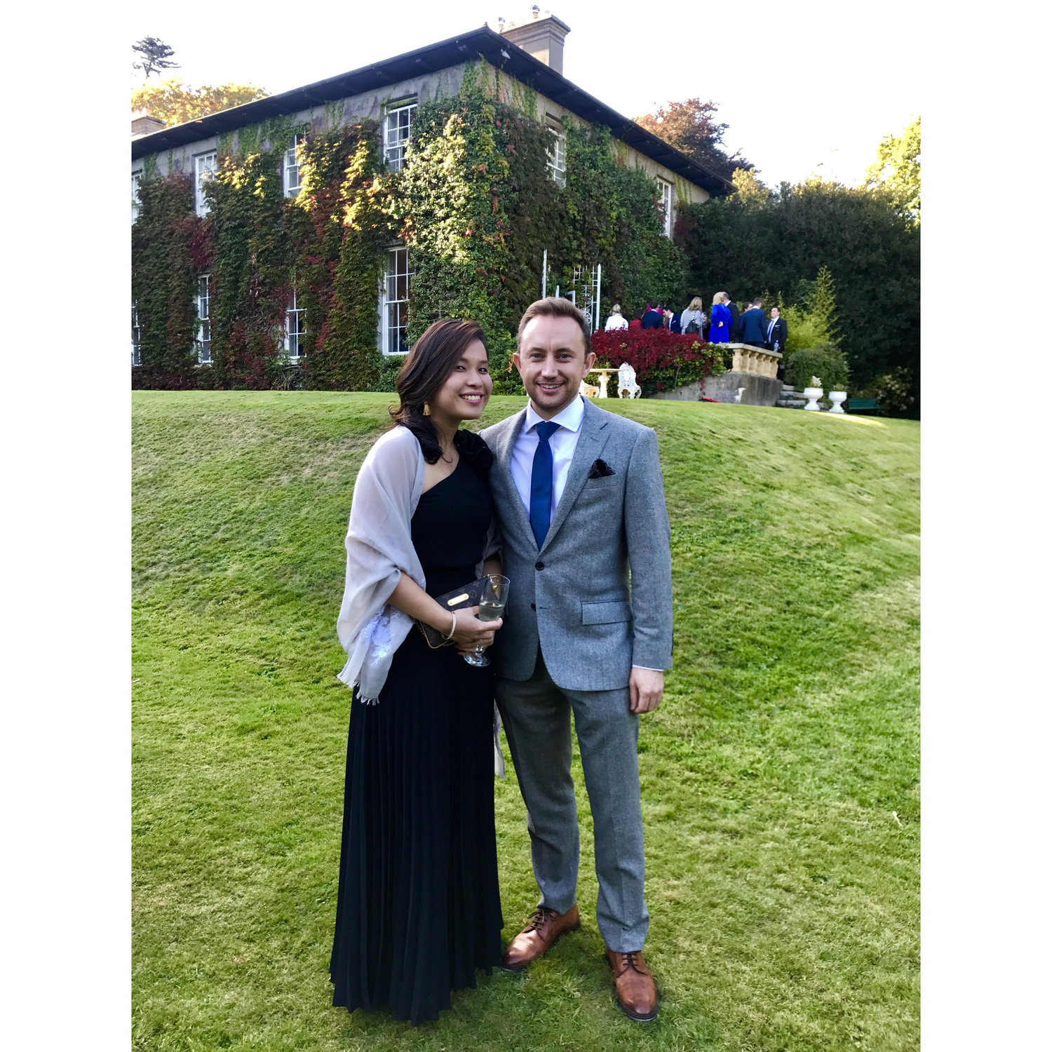 Looking dapper for our friends' wedding, October 2018