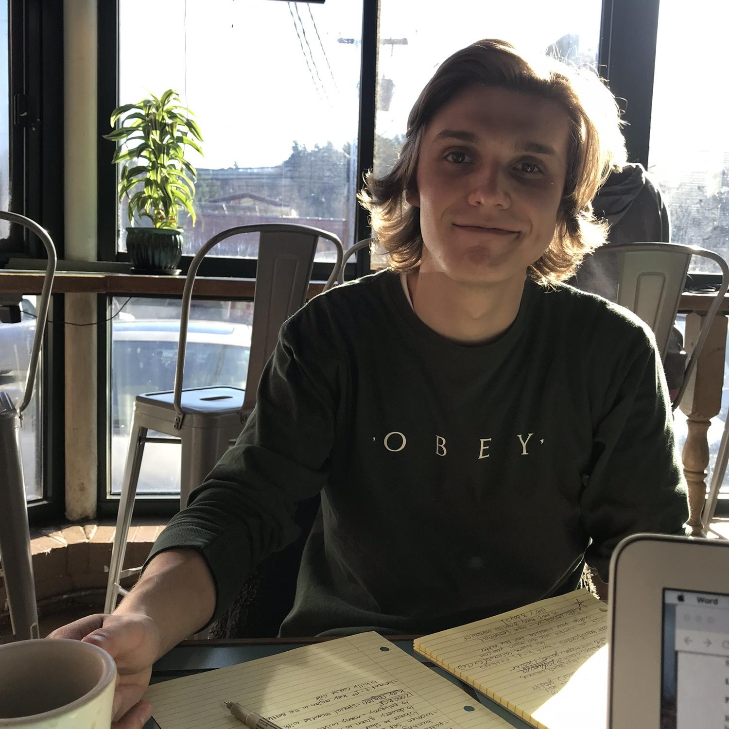 Eventually, they realized that they liked one another, and decided to start dating! Pictured: an (official) study date at enews in Boone.