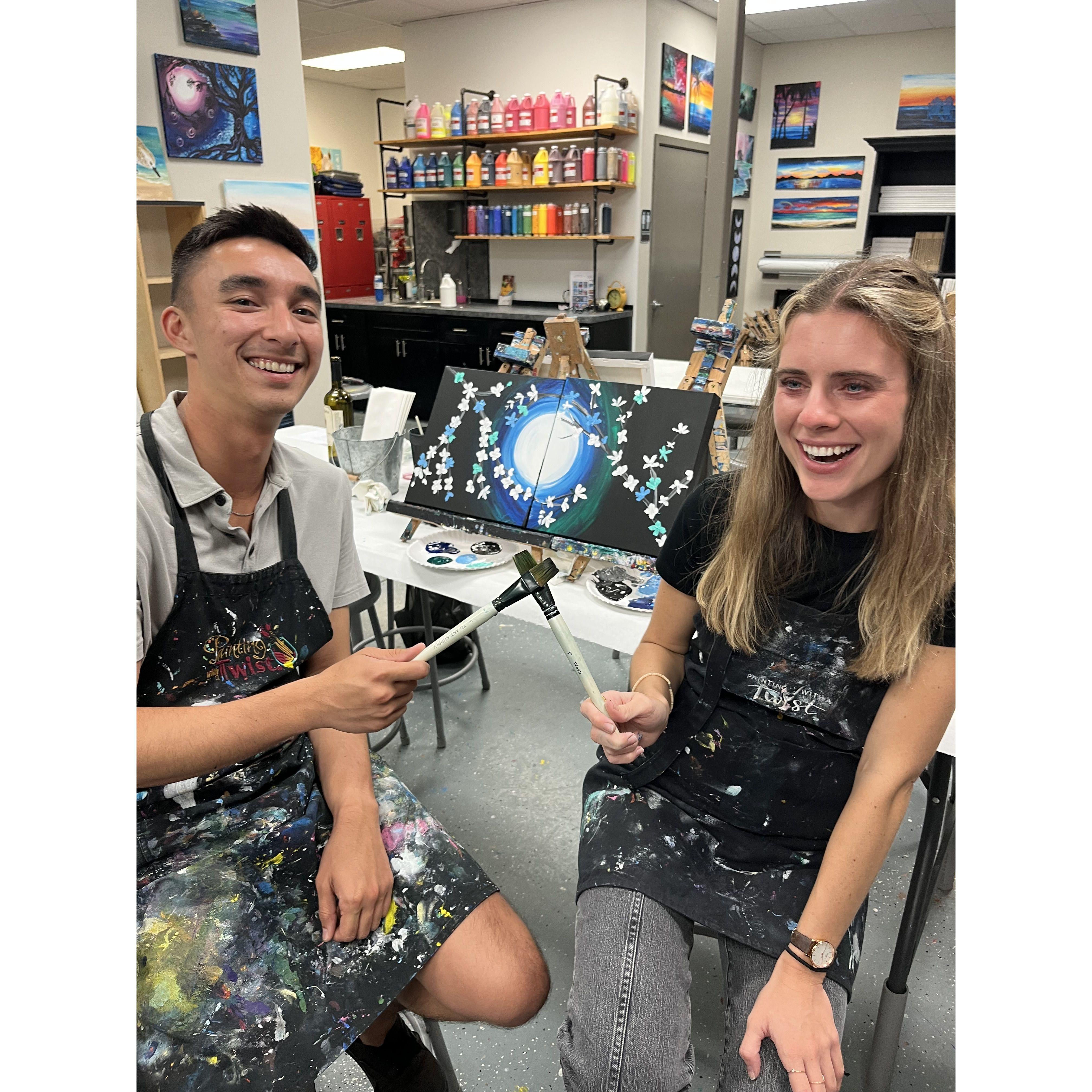 painting with a twist - will this painting be hung in our future home? no.