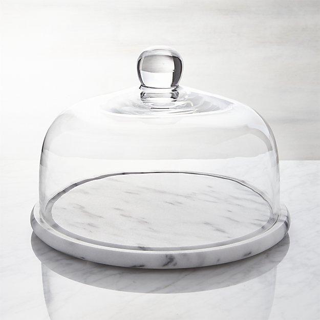 Crate and Barrel French Kitchen Marble Cheese Dome