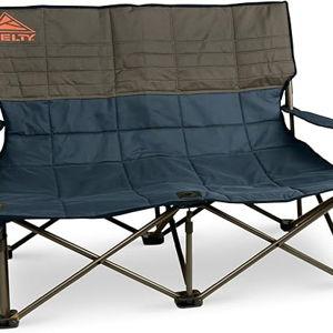 Kelty Loveseat Oversized 2-Person Heavy Duty Folding Camp Chair, Double Seat for Soccer Games, Tailgating, Beach Days (Regular Height/Dark Shadow)