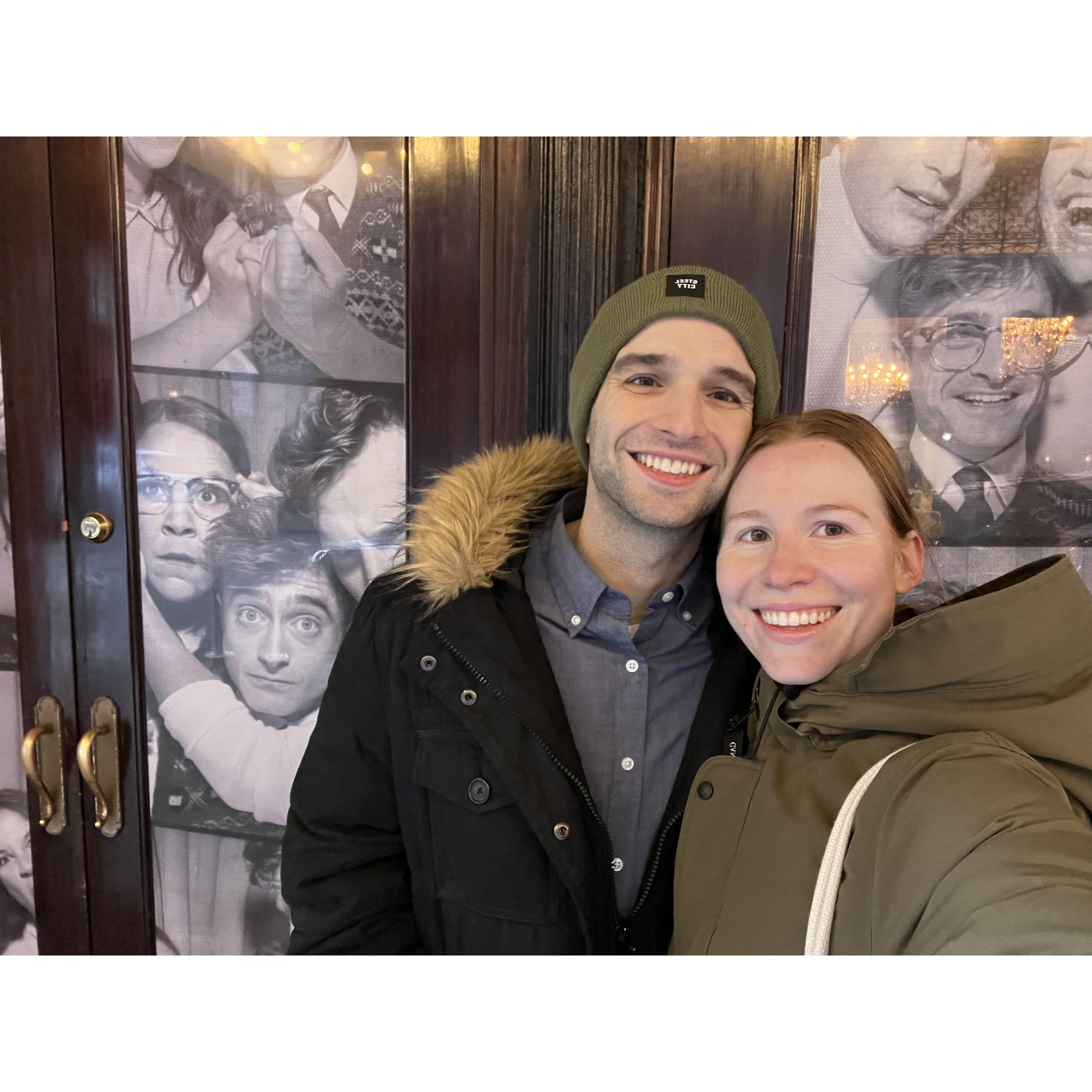 January 12th, 2024: Chris's first NYC Broadway show! We saw his favorite actor, Jonathan Groff, perform in Merrily We Roll Along. Not pictured, Chris meeting him before the show.