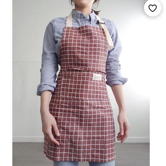 Linen Apron - Brick Red