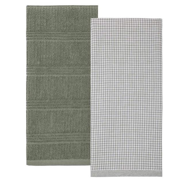 Mingle & Co. 2-Pack Super Soft Gauze Terry Kitchen Towels