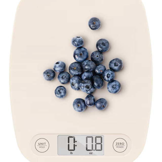 Greater Goods Digital Kitchen Scale - Cooking, Baking, Meal and Food Prep Scale, Weighs in Grams, Pounds and Ounces, Birch White