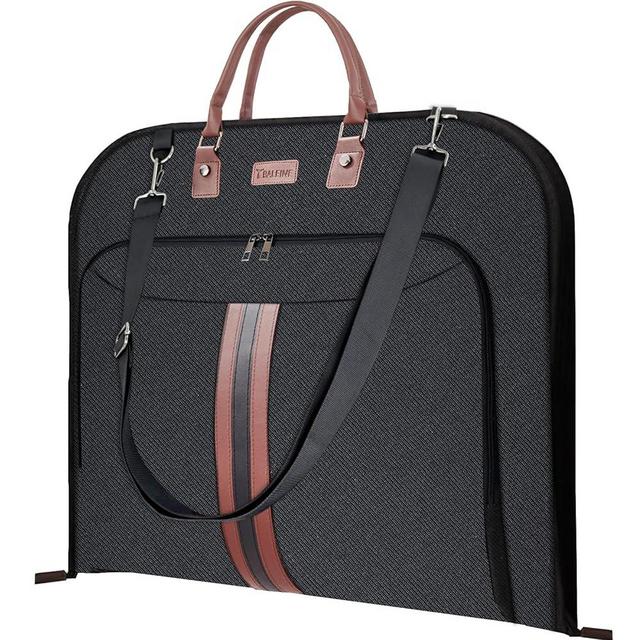 BALEINE Foldable Garment Bags For Travel, 42'' Premium Suit Bags For Men Travel, Carry On Garment Bags for Hanging Clothes (Black)