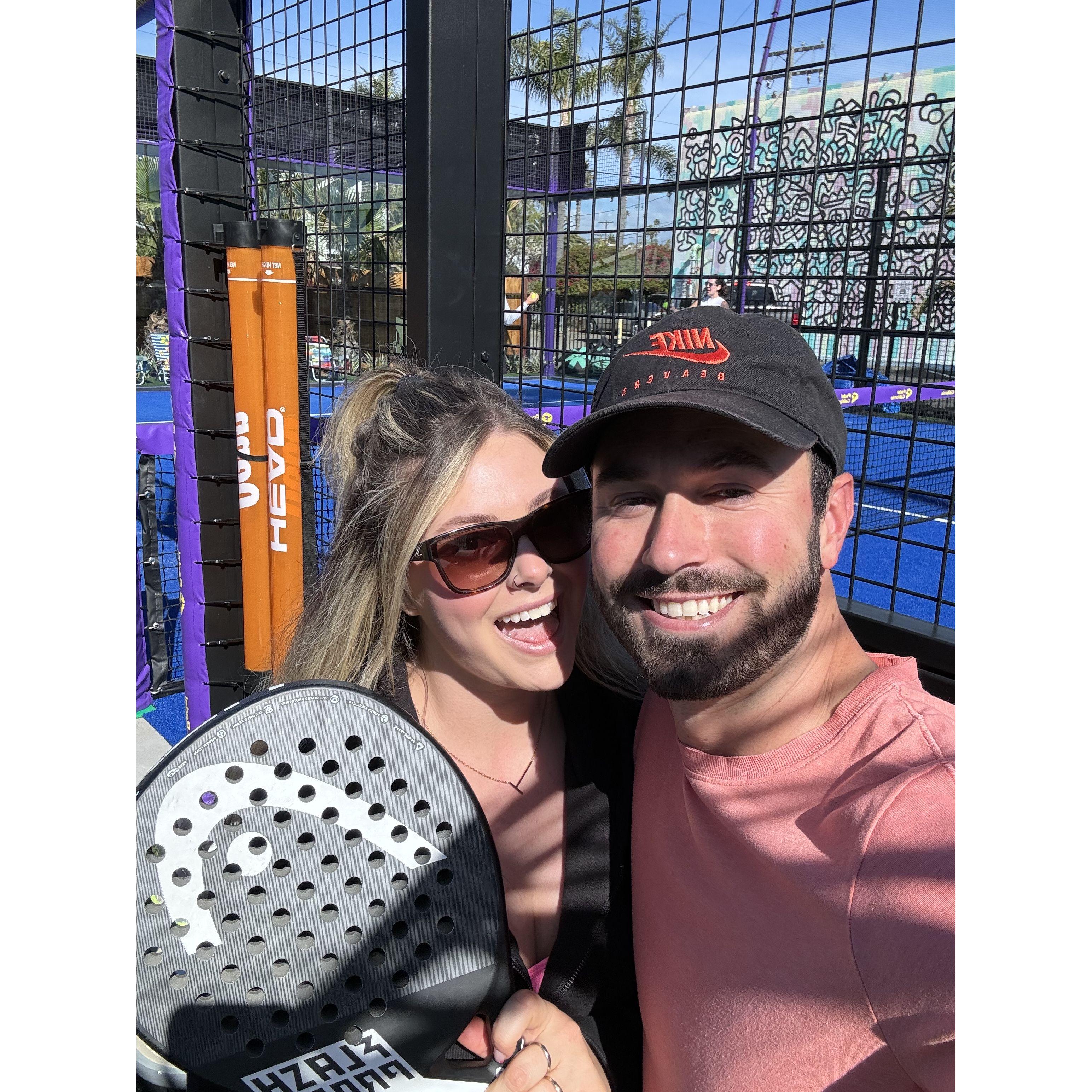 Where we spend a lot of our time in Oceanside, playing Padel