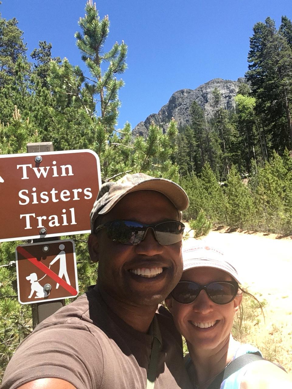 This is where Zeke proposed! On the top of the mountain. He said he worked harder than he expected on the hike. That altitude!