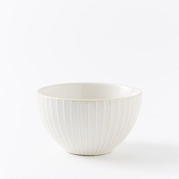 Textured Dip Bowl - White (Lines)