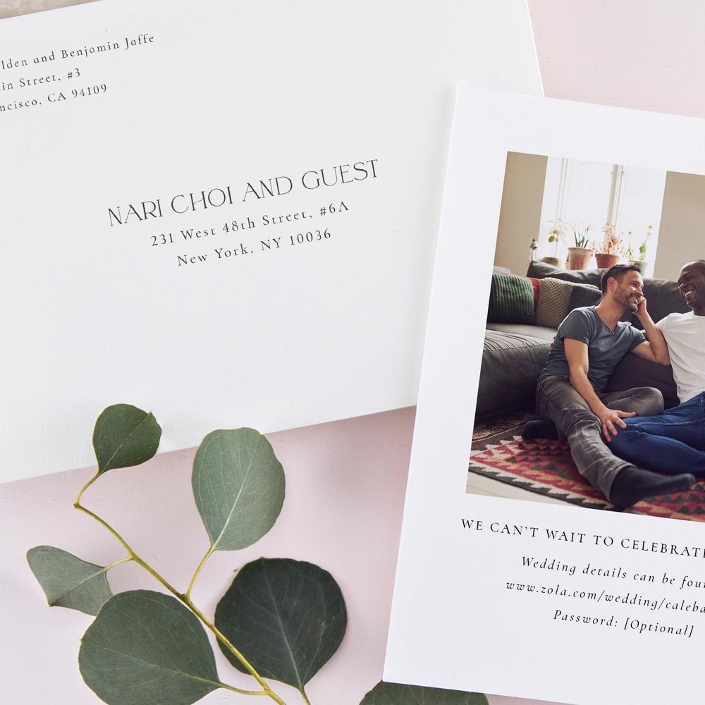 Piccola Photo | White | Zola Save The Dates