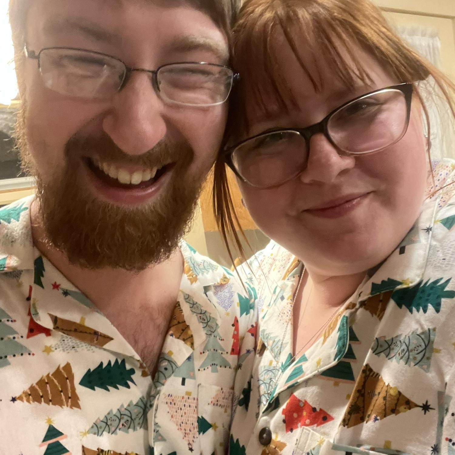 Matching Christmas pjs! (Thanks Dawn and Phil!)