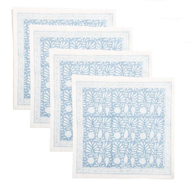 Jasmine Square Placemats: Blue, Coral, & Green