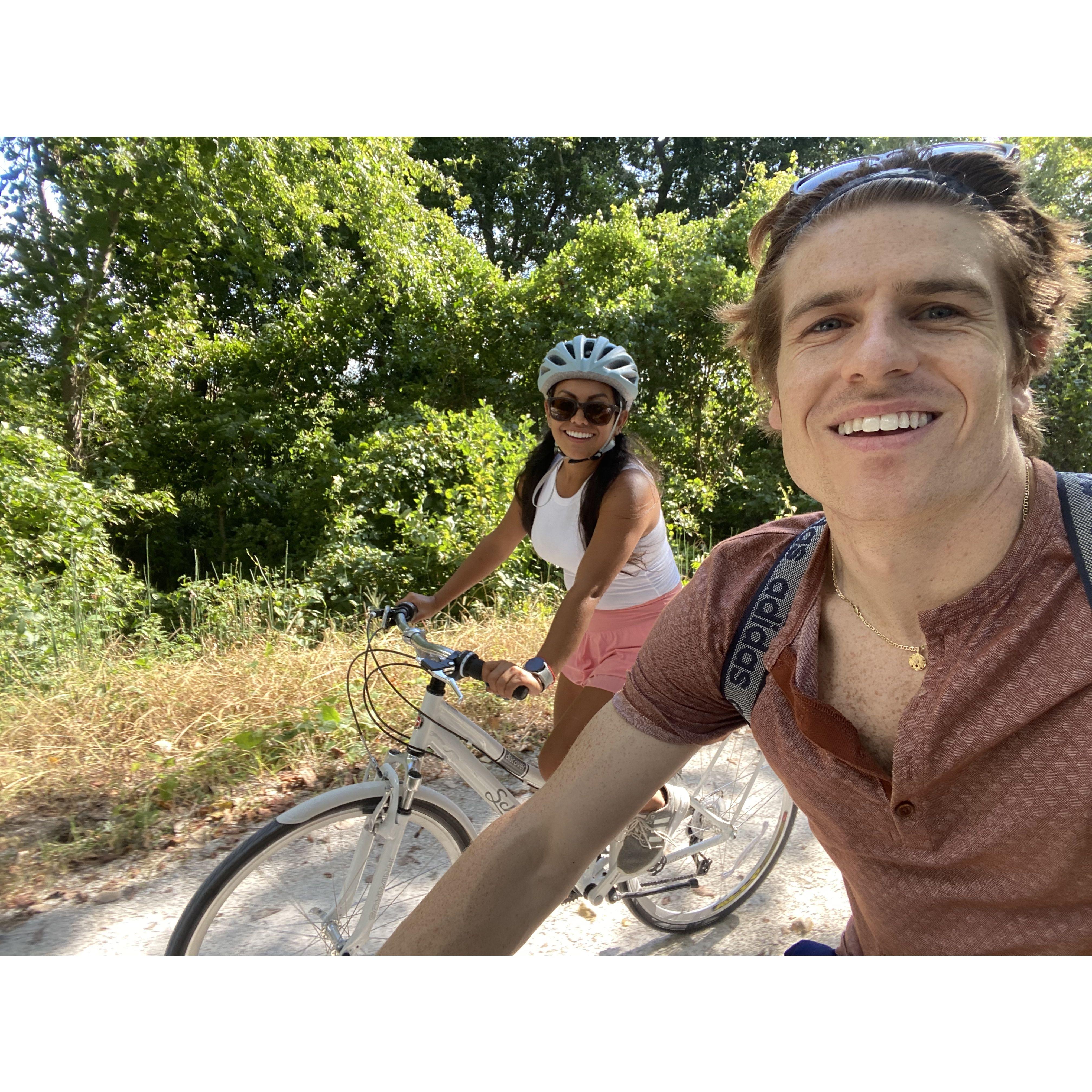 20 mile bike ride on the Katy Trail