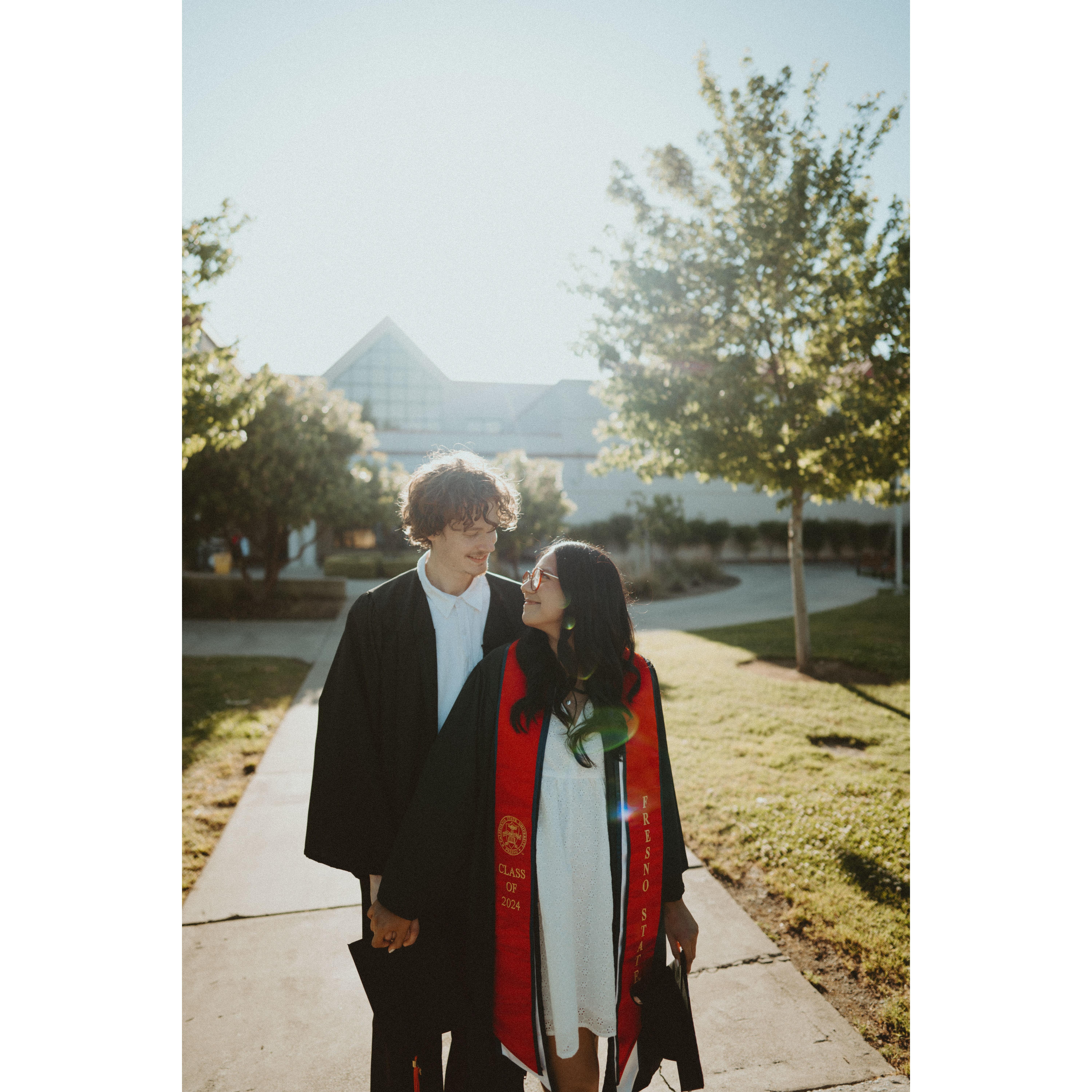 We graduated college together!