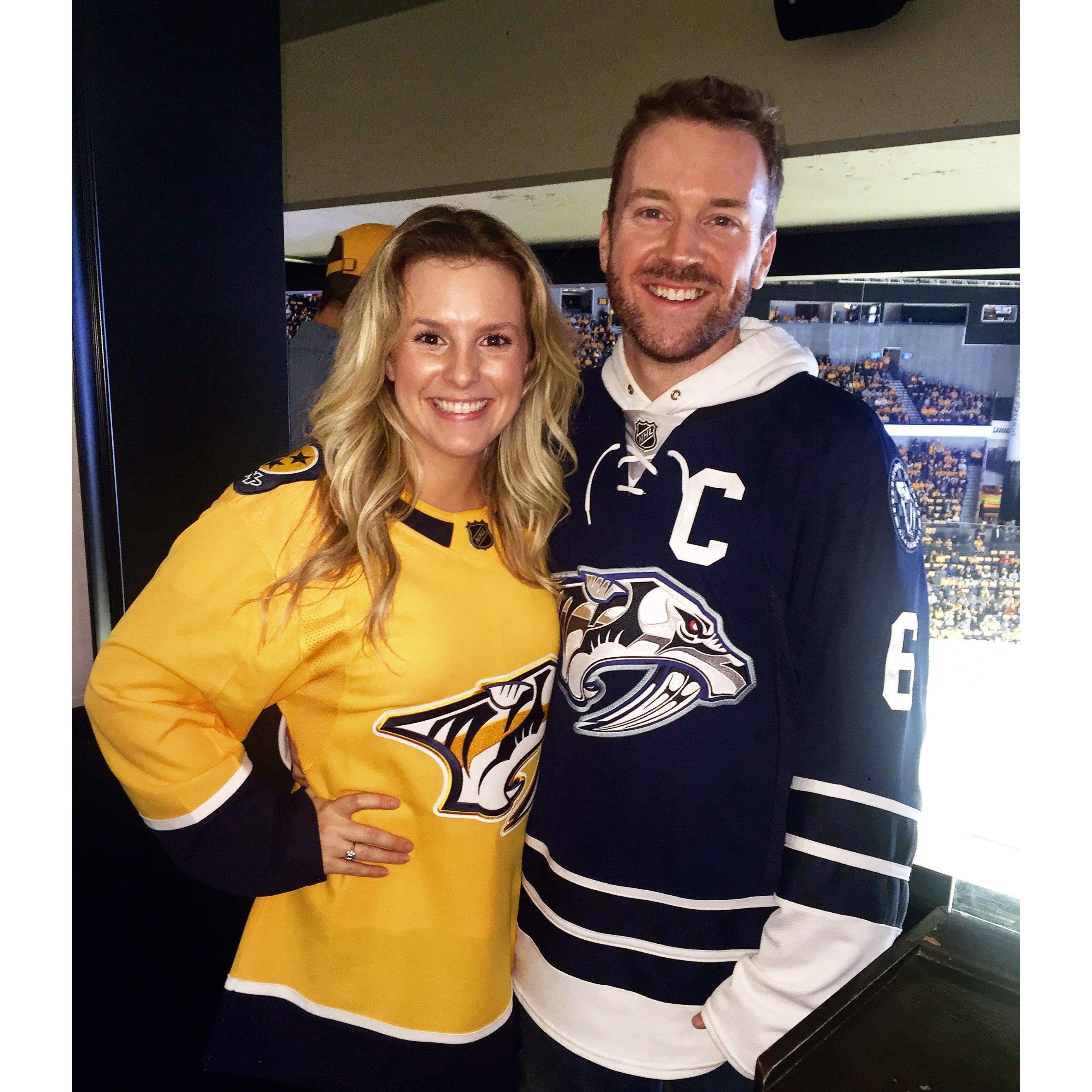 JW's and Brianna's first date was at a Nashville Predators Game! This was our 2nd game together!