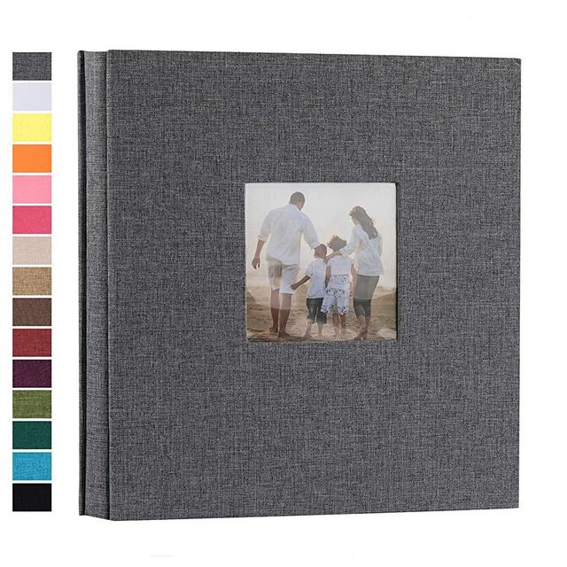 potricher Linen Hardcover Photo Album 4x6 1000 Photos Large Capacity for Family Wedding Anniversary Baby Vacation (Gray, 1000 Pockets)