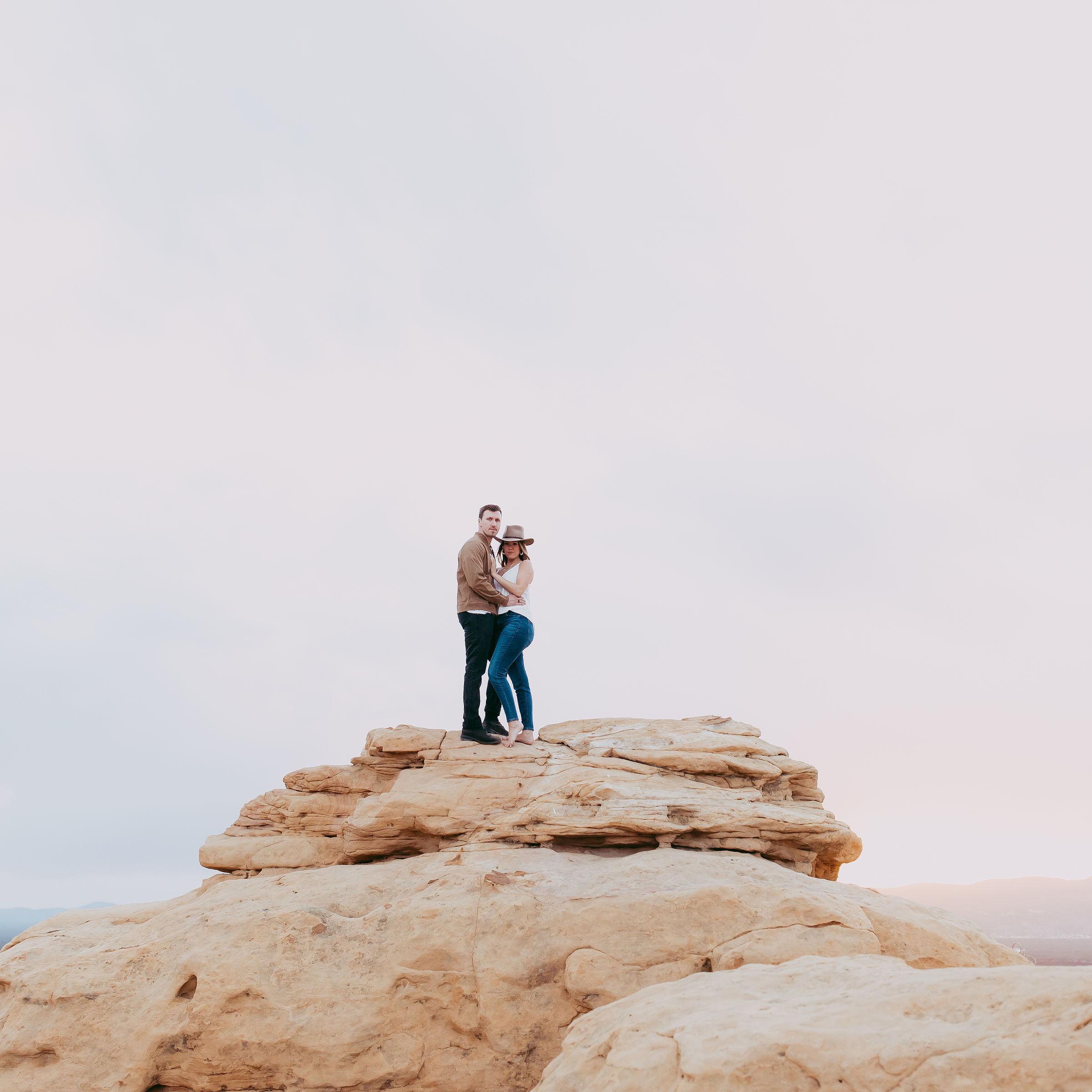 Engagement photos were taken by Ashley Shaw who is out of Albuquerque! Location was El Malpais National Monument!