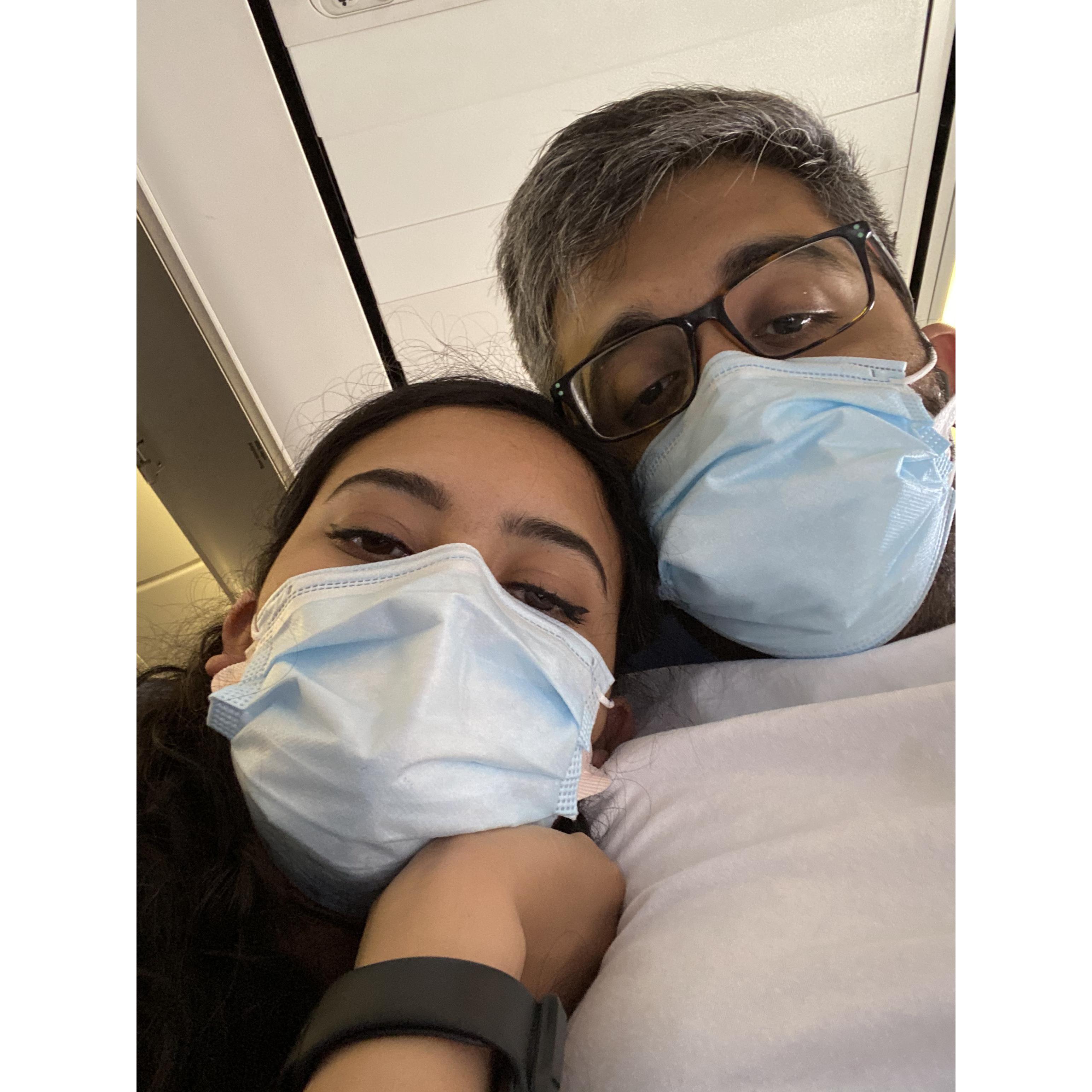 One of the many long east to west/ west to east plane rides together