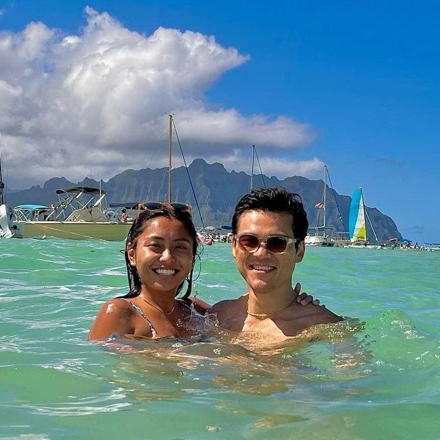 Kaneohe Sandbar in Oahu with the Cancio family (Alyssa's relatives on her dad's side), 2022!